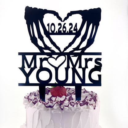 a wedding cake topper with the words we can create a custom cake topper