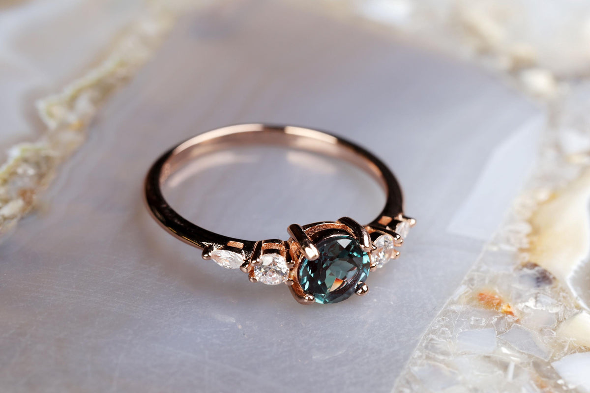 a close up of a ring on a table