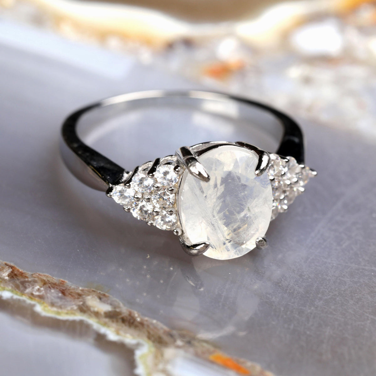 a close up of a ring on a table