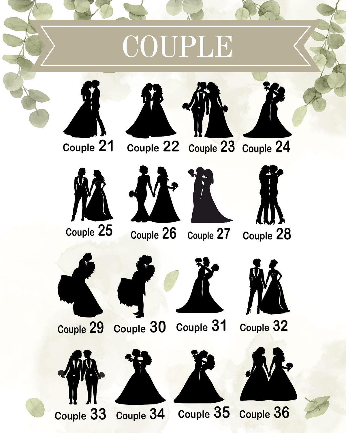a couple's wedding date is shown in black and white