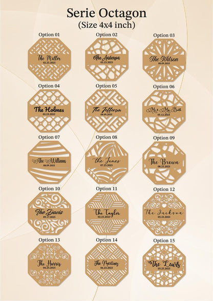 a collection of 16 different cutout designs, each with unique patterns and names. The designs are arranged in a grid format, with each design placed in a separate section. The names of the designs are displayed in a variety of fonts and styles, creating a visually appealing and organized presentation.