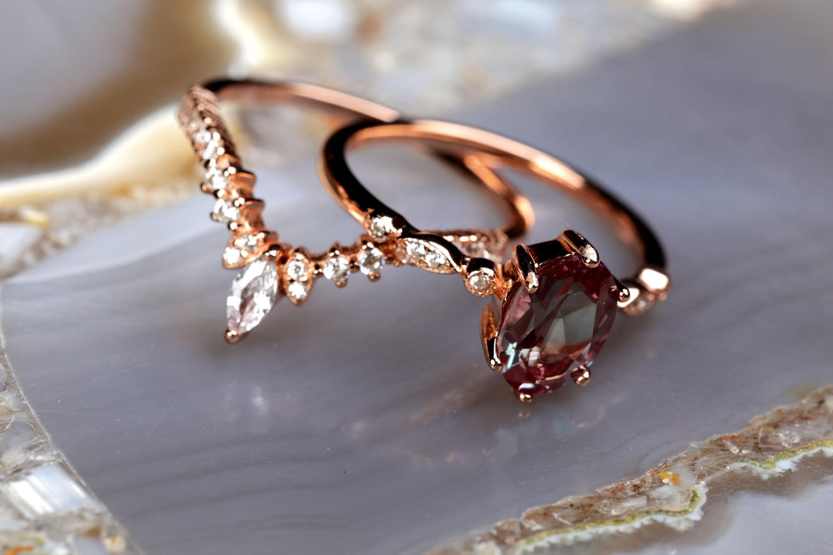 a couple of rings sitting on top of a table