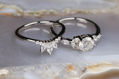 a couple of rings sitting on top of a table