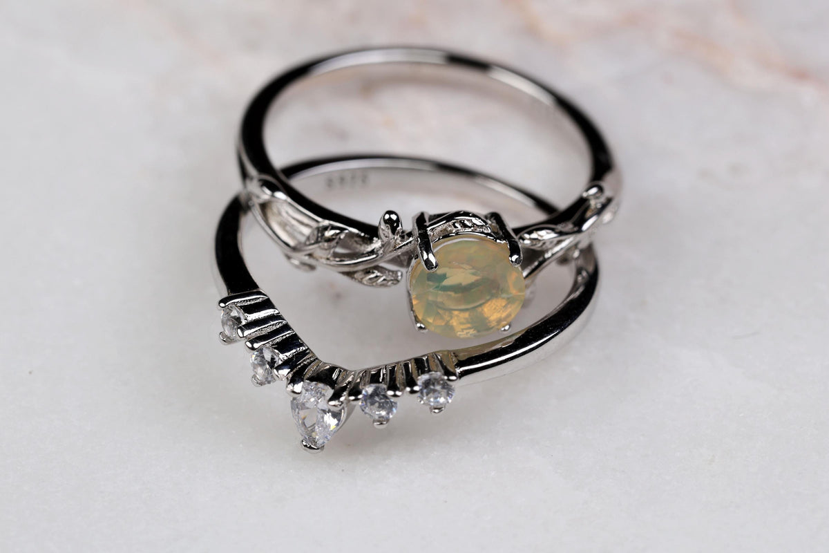 a couple of rings sitting on top of a table
