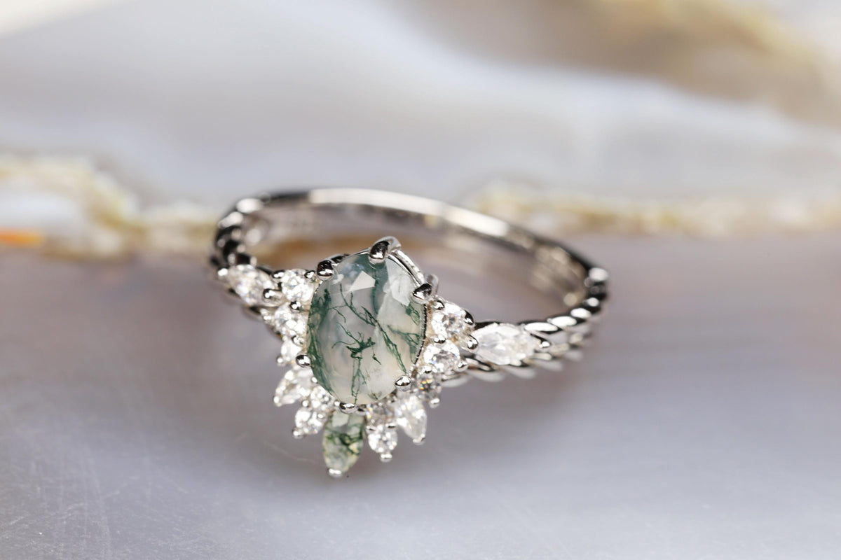a close up of a ring on a table
