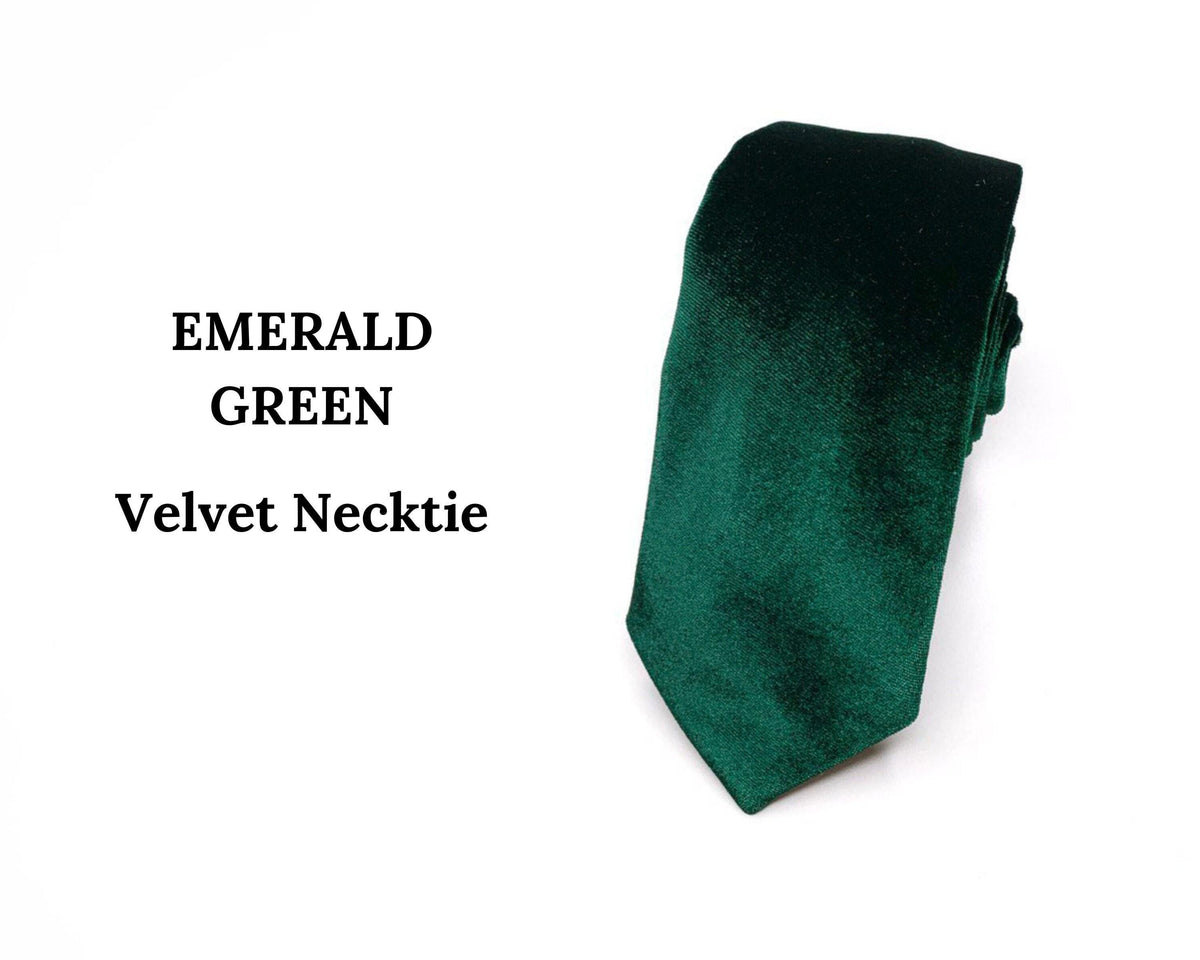 Luxurious velvet necktie, tie for men and boys, stylish look, party outfit