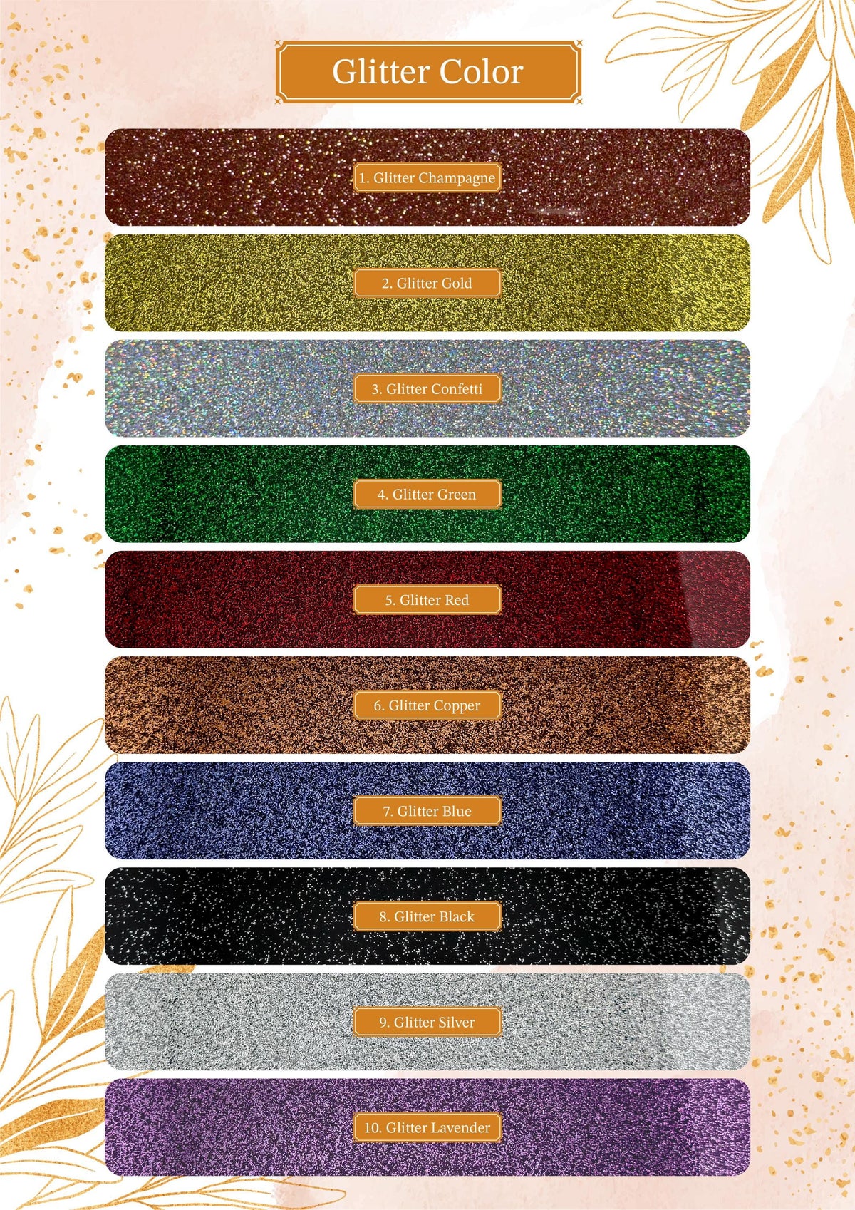 a poster with a bunch of different colors on it