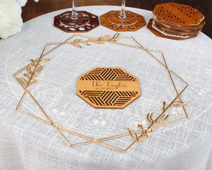 a table topped with a white table cloth covered table