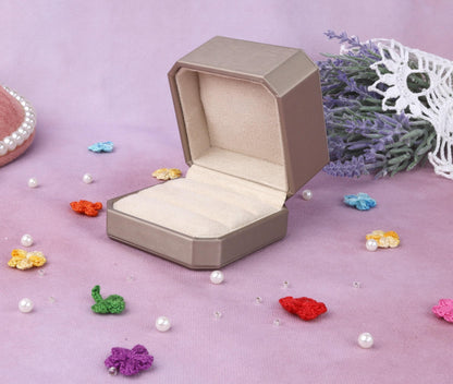 Leather Proposal Ring Box: Dainty Engagement, Wedding Keepsake