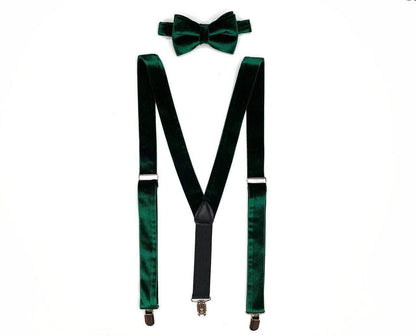 Velvet Suspenders and Bow Tie Set: Father & Son Wedding Outfit
