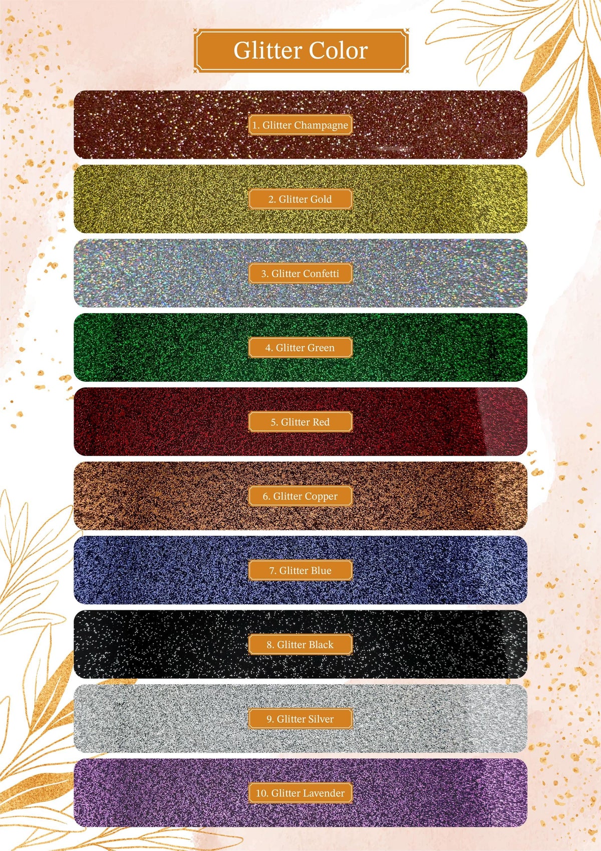 a poster with a bunch of different colors on it