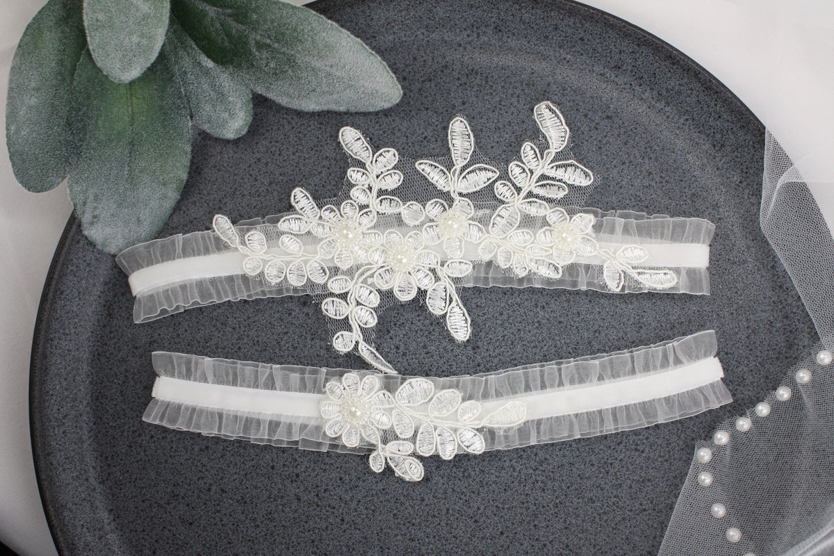 a couple of headbands sitting on top of a plate
