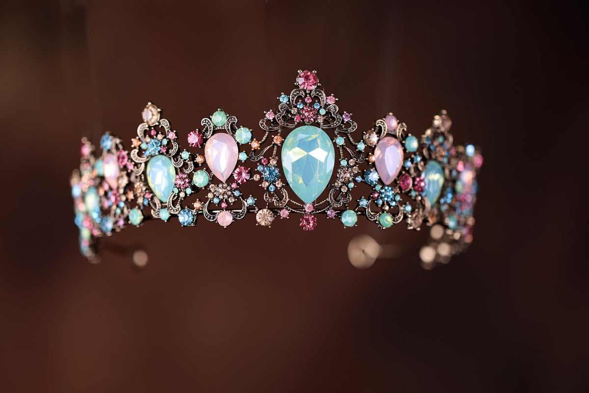 a tiara made of jewels and stones