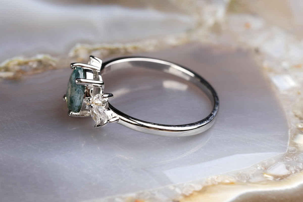 a close up of a ring on a table