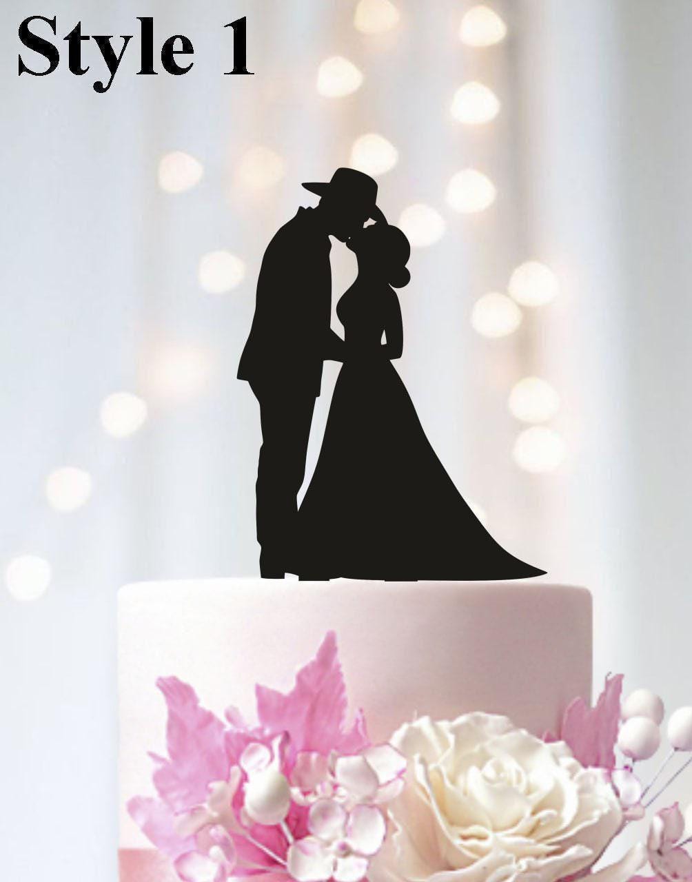 Cowboy Wedding Cake Topper: Western Anniversary Party Decor