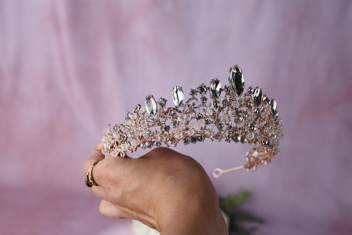 a person holding a tiara in their hand