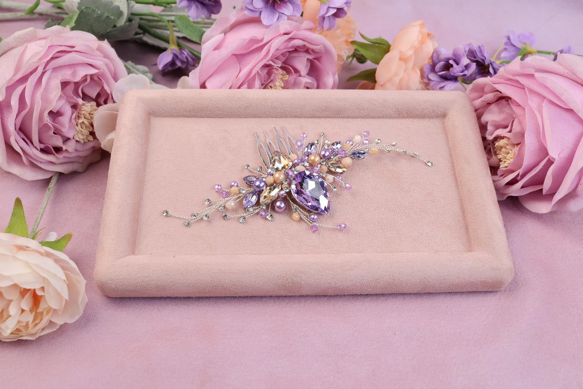 a close up of a tray with flowers on a table