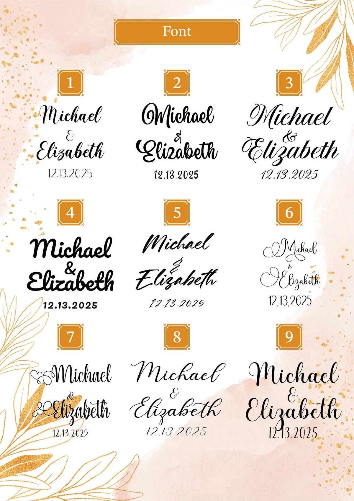 a bunch of different type of font and numbers