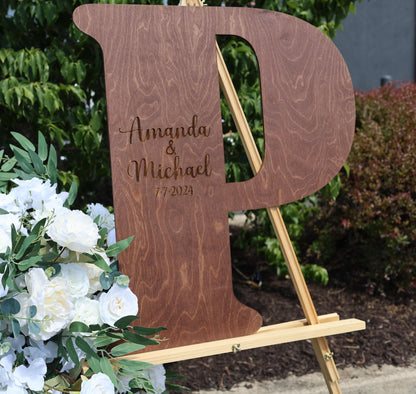 a wooden sign that says amanda and michael