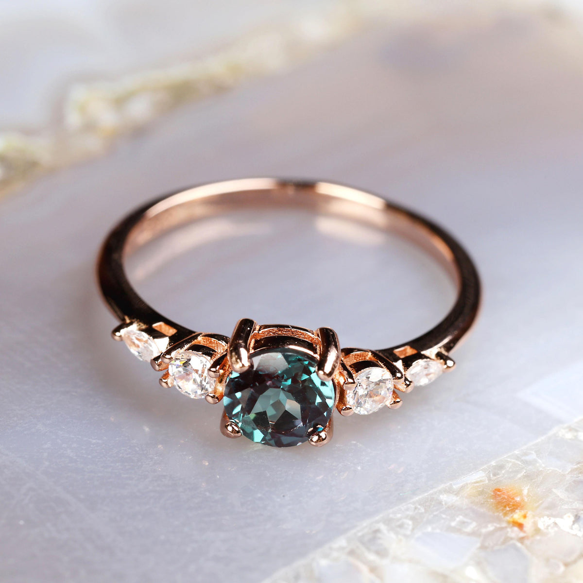 a close up of a ring on a table