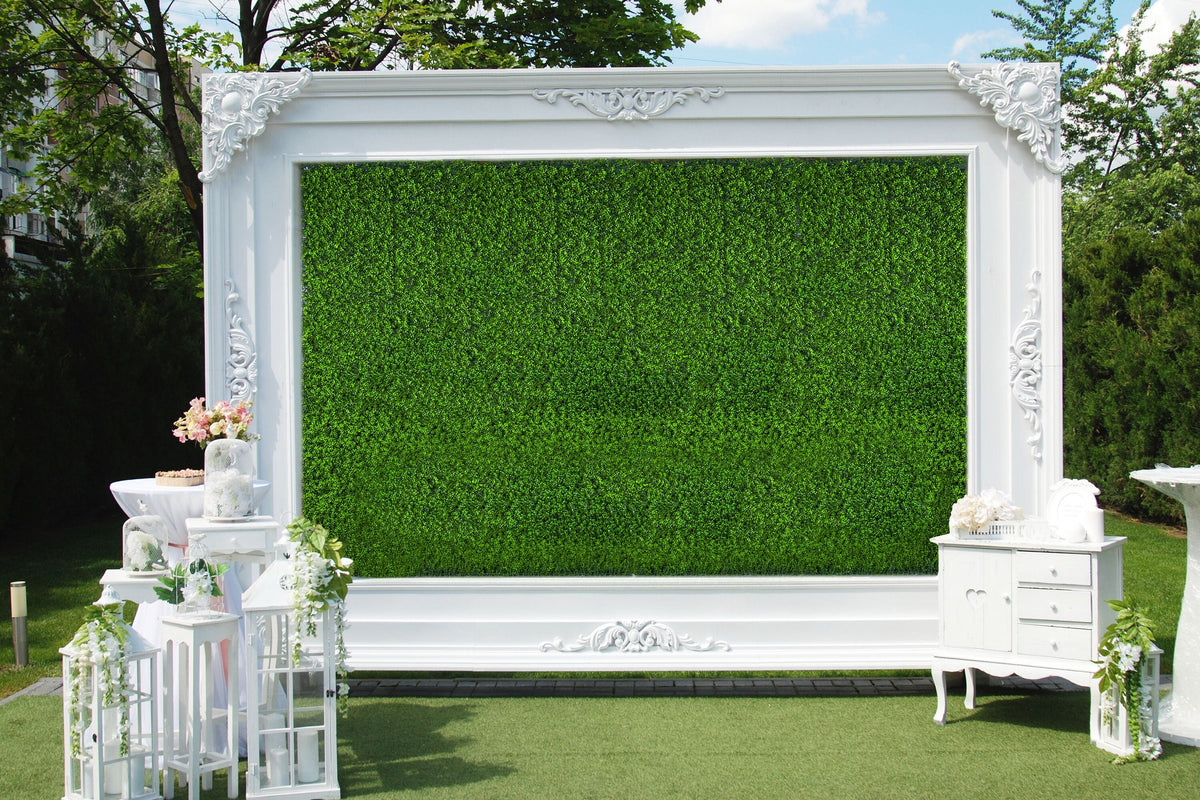 Green Plant Wall Panels: Wedding Backdrop Greenery, Artificial Hedge Decor
