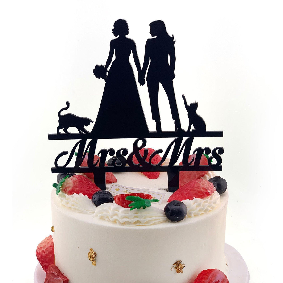 a wedding cake topper with the words we can create a custom cake topper