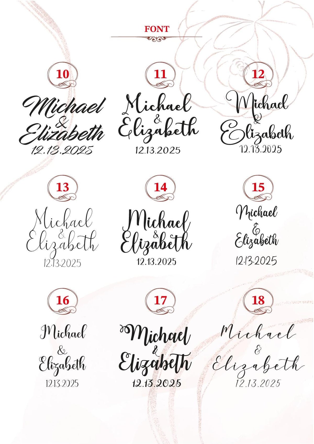 a bunch of different font and numbers on a sheet of paper