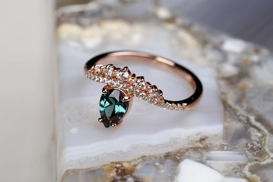 a close up of a ring on a rock