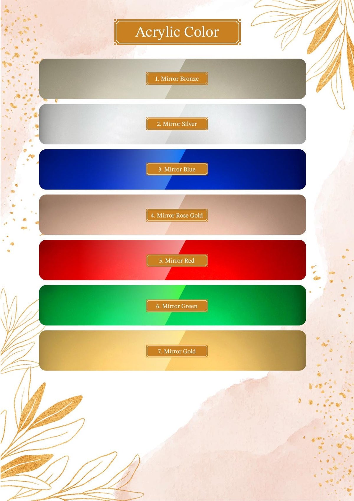 a poster with a bunch of different colors on it