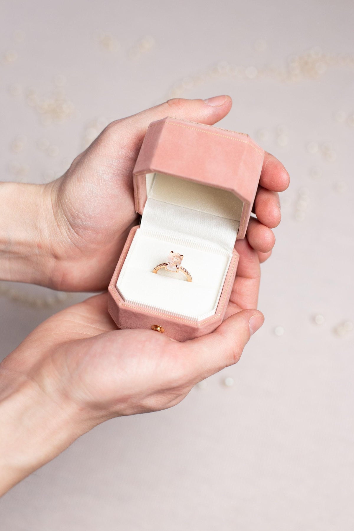 Velvet Ring Box: Monogrammed Wedding Ring Bearer