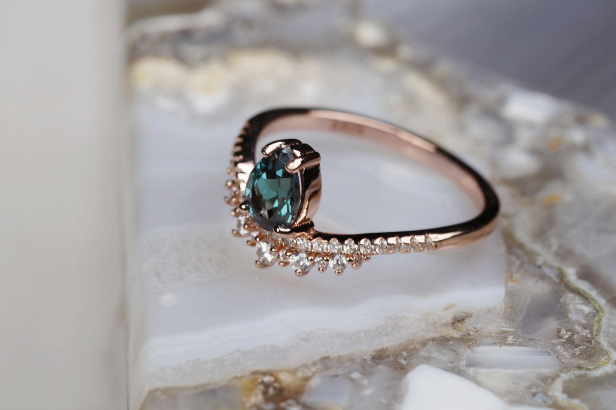 a close up of a ring on a table