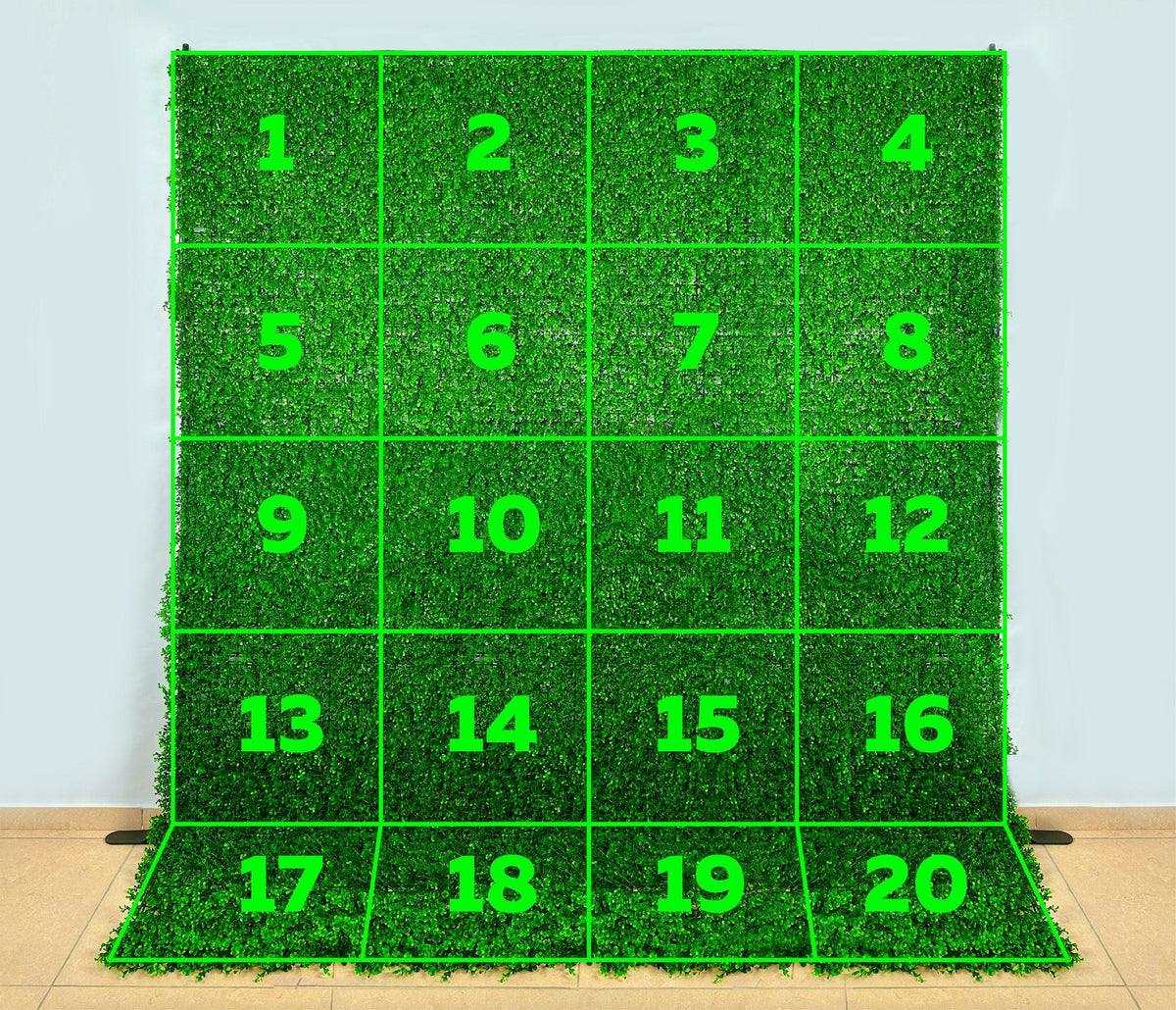 Green Grass Wedding Backdrop: Boxwood Hedge Panel (20"x20")