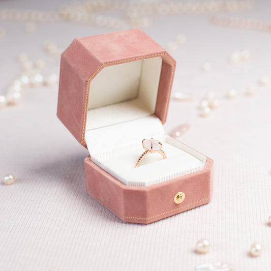 Velvet Ring Box: Monogrammed Wedding Ring Bearer