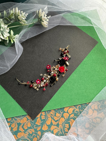 a bouquet of flowers sitting on top of a piece of paper