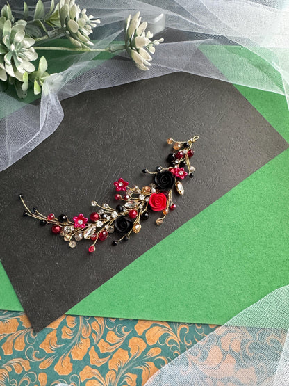 a bouquet of flowers sitting on top of a piece of paper