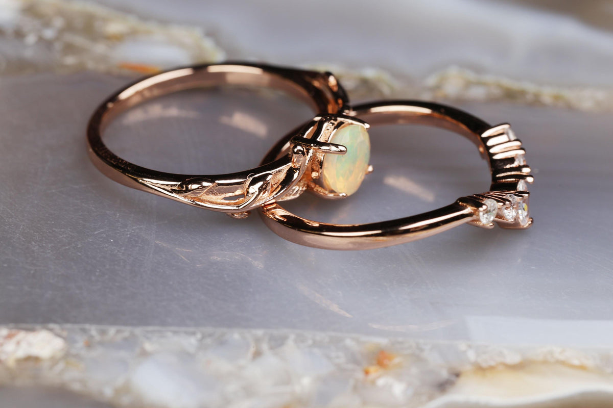 a couple of rings sitting on top of a table