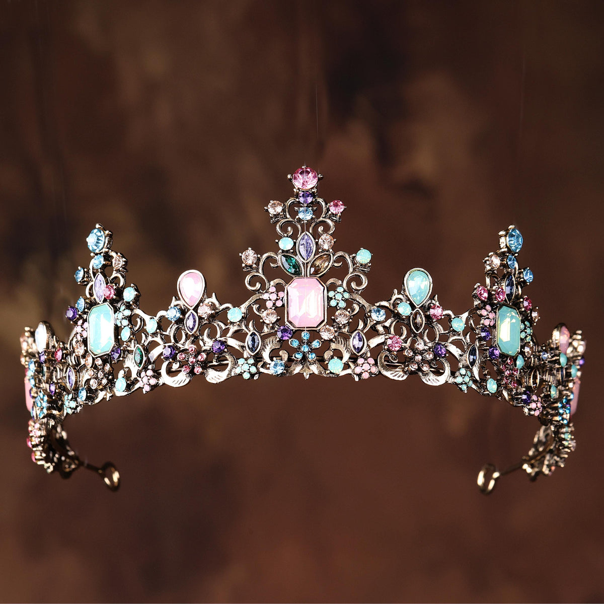 a tiara with a lot of jewels on it