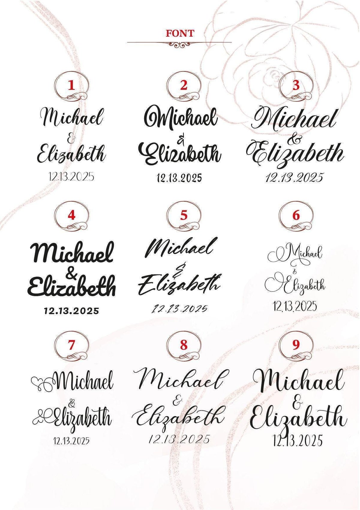 a bunch of different font and numbers on a sheet of paper