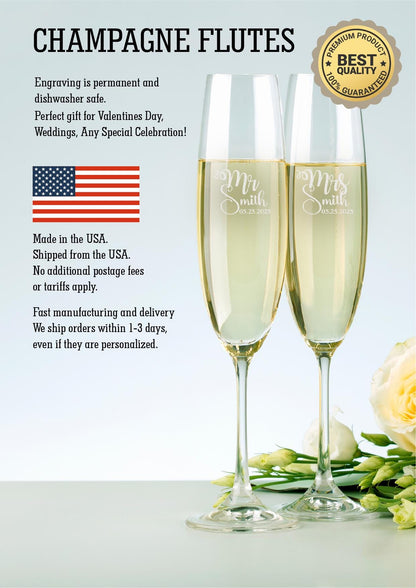 a couple of champagne flutes sitting next to each other