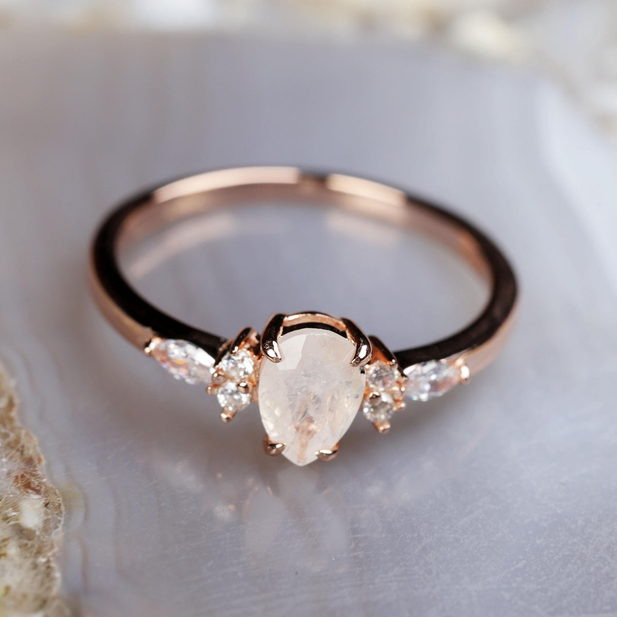 a close up of a ring on a table