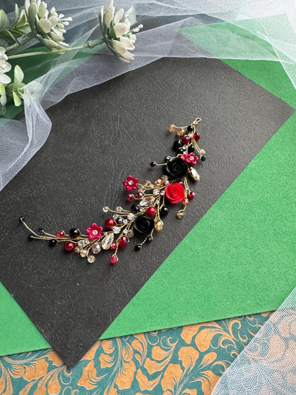 a bouquet of flowers sitting on top of a piece of paper