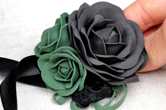 a close up of a person holding a flower