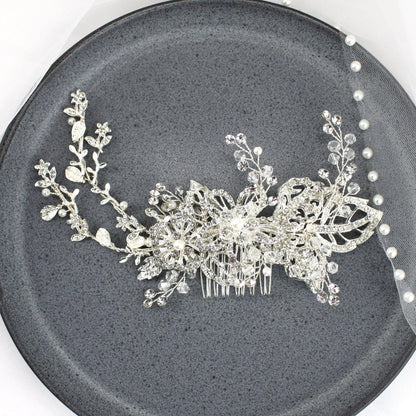 a close up of a hair comb on a plate