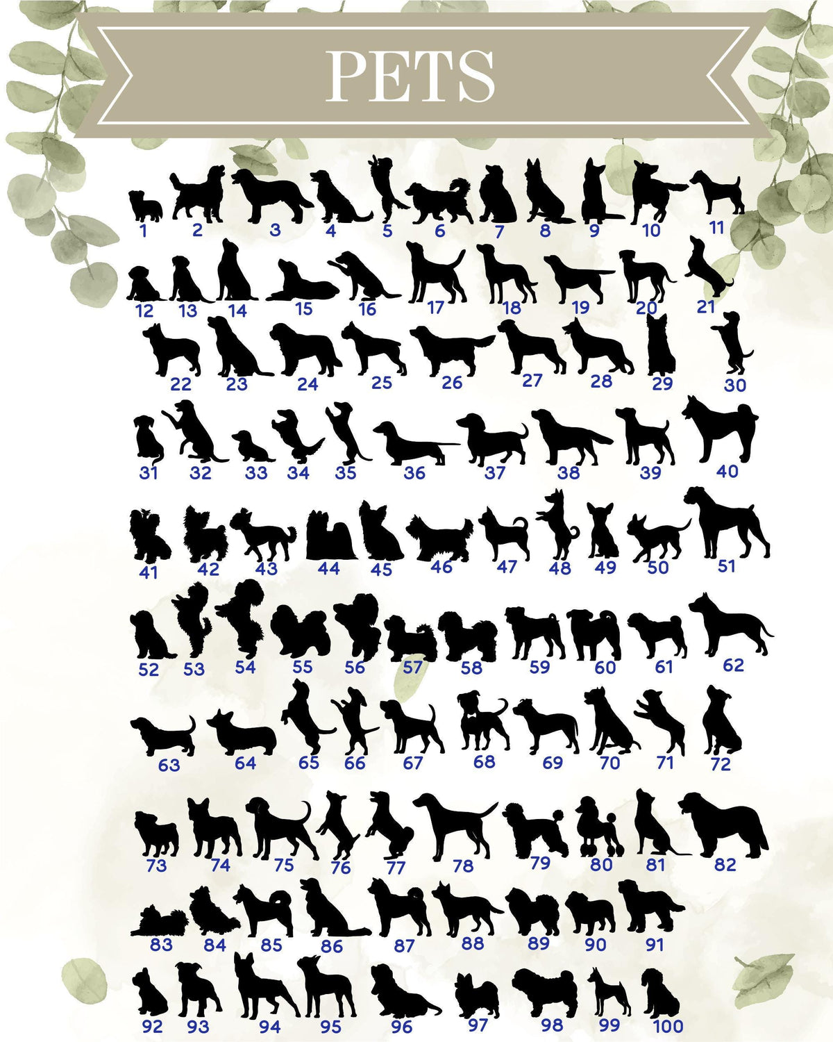 a poster with a bunch of dogs on it