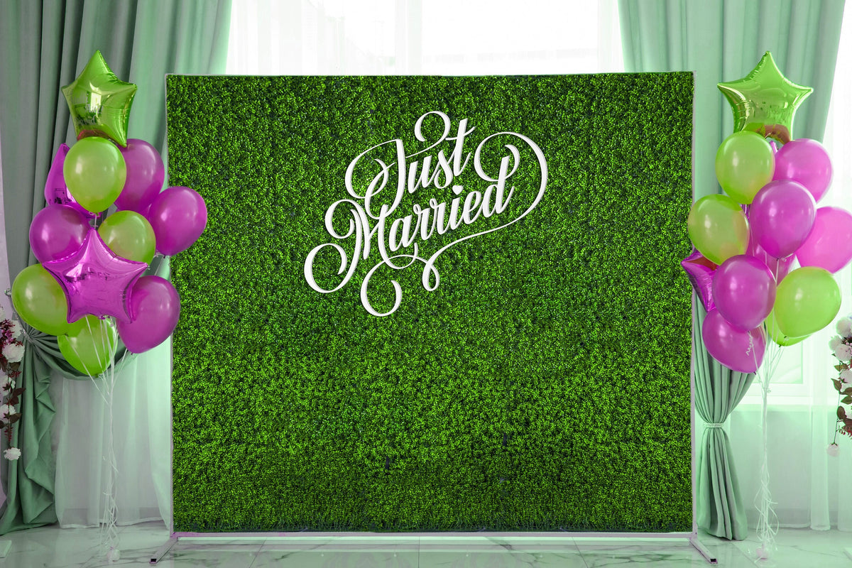 Green Grass Wedding Backdrop: Boxwood Hedge Panel (20"x20")