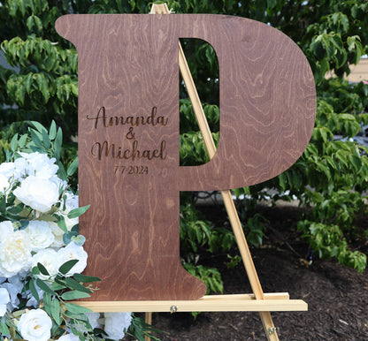 a wooden sign that says amanda and michael