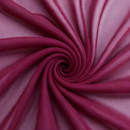 Burgundy Wine Red Chiffon Wedding Arch Draping, 60 Inch Wide Fabric Panel, Fall Ceremony Backdrop Decor