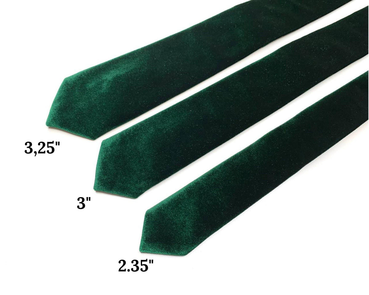 Luxurious velvet necktie, tie for men and boys, stylish look, party outfit