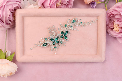 a close up of a hair comb on a plate