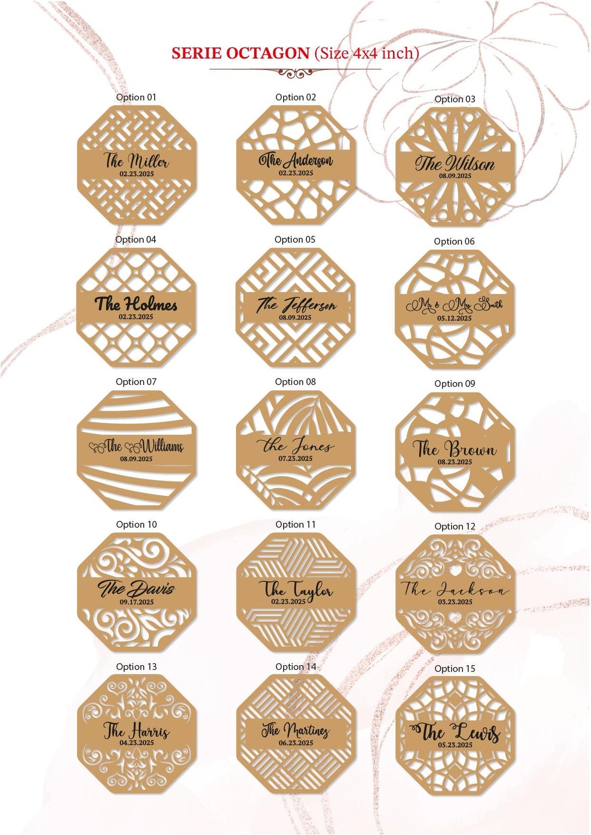 a poster with a bunch of different designs on it
